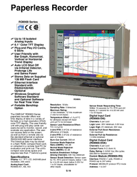 Thumbnail of document Data Sheet - RD8902 Paperless Recorder Data Acquisition System w/Color Display